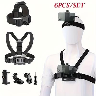 TEMU 6-piece Sports : Suitable For /phone/ And Other Action Cameras Phone Holder Accessories