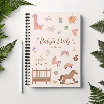 TEMU 1pc, Gift For New Mothers, Suitable For Parents To Record Care Plans, Feeding Diary, Track And Monitor Care, Sleep, Feeding, Diapers, Milk Suction, 40 Sheets Of 80 Pages, Size A5 5.8 X 8.2 Inches