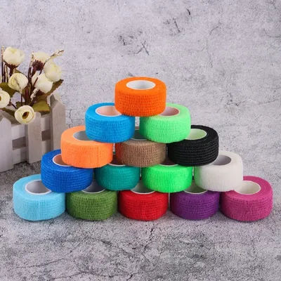 1Pc Disposable Self Adhesive Elastic Bandage For Handle With Tube Tightening Of Tattoo Accessories Gauze Tape First Aid Tool