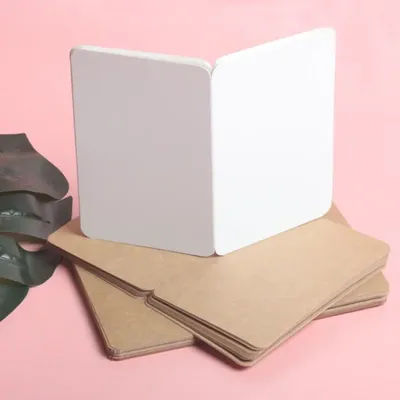 10pcs/lot Kraft Paper Greeting Cards Folding Type Blank Paper Cards Christmas Wedding Festival Envelope Invitation Card