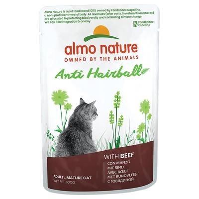 12x70g Beef Anti Hairball Holistic Almo Nature Wet Cat Food