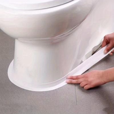 TEMU 1pc/2pcs Waterproof Moisture-resistant Toilet Caulk Strip, Moisture-resistant, Self-adhesive Sealing Tape For Kitchen Bathroom, Bathroom Waterproof Tape To Avoid Wet, Kitchen Sink