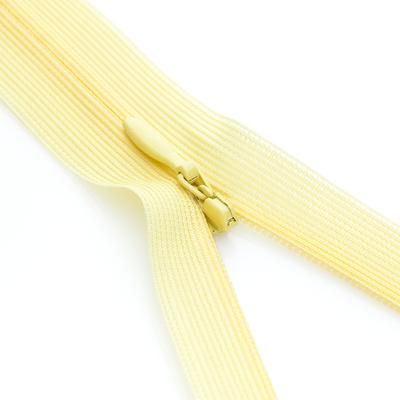 buttinette Fermeture à glissière invisible, jaune, non séparable