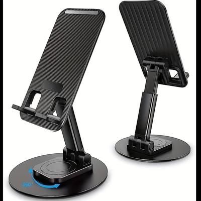 TEMU A Creative Rotating Stand For Mobile Phones, Suitable For Lazy Desktop Streaming And Portable Tablet Support.