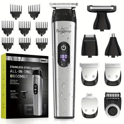 Beard Trimmer For Men Hair Clippers Body Mustache Nose Hair Groomer Cordless Precision Trimmer 22 Piece Beard Grooming Kit Wet/dry Electric Razor