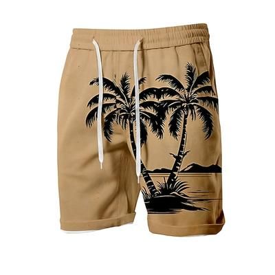 Per uomo Albero Albero di Cocco Piante Pantaloncini da mare Pantaloncini da Surf Costume nuoto a pantaloncino Misura del girovita medio Moda Streetwear Hawaiano Casuale Quotidiano Ferie Tasca