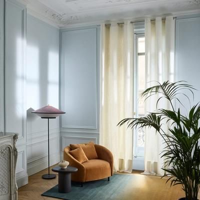 Tenda 100% lino spesso bianco 140x350 cm