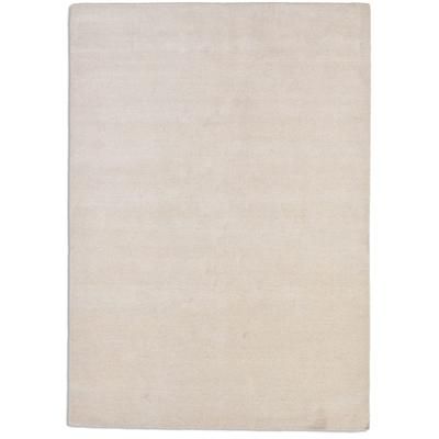 Tappeto tessuto a mano in lana vergine - crema - 140x200 cm