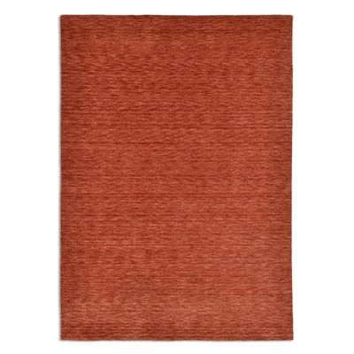Tappeto tessuto a mano in lana vergine - terracotta - 60x90 cm