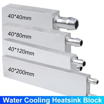 Aluminum CPU Radiator Cooler Water Cooling Heatsink Block Waterblock Liquid Cooler For PC Laptop CPU GPU 40mm*40/80/120/200mm