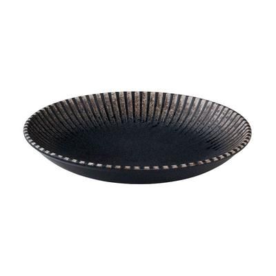 Mikasa Hospitality 5315979 9 13/16" Round Reckless Deep Plate - Fine China, Black