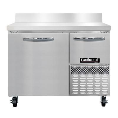 Continental FA43SNBS 43"W Worktop Freezer w/ 2 Sections & 2 Doors, 115v, Silver