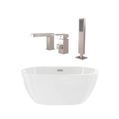 Randolph Morris Hudson 65 Inch Acrylic Double Ended Freestanding Tub and Faucet Package RMA360-BNF7