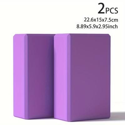 TEMU 2pcs Solid Color Yoga Bricks, Non-slip High-density Yoga Blocks, Suitable For Body Shaping, Leg Pressing, Yoga And Pilates