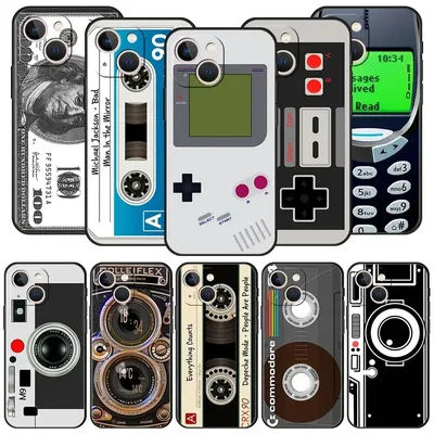 Vintage Tape Camera Gameboy Phone Case For iPhone Apple 15 14 13 12 11 Pro Max Mini 7 8 Plus XR XS X