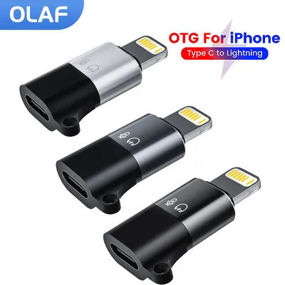 Olaf OTG For iPhone Type C to Lightning Adapter PD Charging USB C Female to Lightning Male Connector