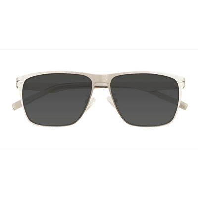 Male s square Matte Silver Metal Prescription sunglasses - Eyebuydirect s Geoff