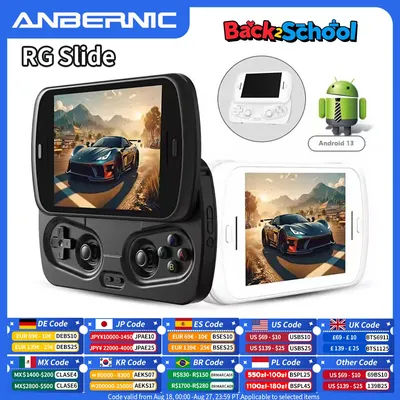 Anbernic RG Slide Handheld Game Console Android 4.7" LTPS In-Cell Screen Capacitive Joystick WIFI Bluetooth Video Gaming Player