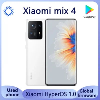 Xiaomi MIX 4 5G smartphone hyperOS 1.0 Global firmware 12g 256g ROM Qualcomm Snapdragon 888 Plus 67w charge used phone
