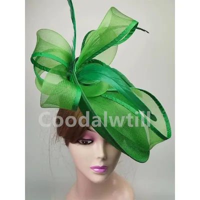 Fascinateur de cheveux verts pour femme, casquette de pilulier, événement formel, pièce de sauna Derby, élégant, mariage, Gatineau, inery, mode chapeau