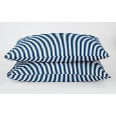 Mix and Match Pillowcase by BrylaneHome in Navy Stripe (Size STAND)