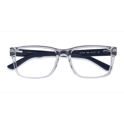 Unisex s square Shiny Crystal Plastic Prescription eyeglasses - Eyebuydirect s Armani Exchange AX3016