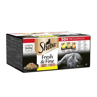 50x50g Poultry Collection in Gravy Fresh Choice Sheba Wet Cat Food