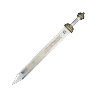 Gladius Gladiator Sword 31.5in Overall 23in Unsharpened Stainless Blade White Wood/Metal Handle 200V