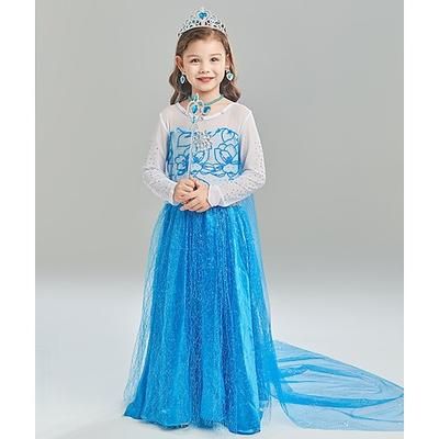 Fiaba Regina delle nevi Gelido Principessa Abiti Abito da damigella Costume per festa a tema Cosplay for Ragazze Bambini Natale Carnevale Giornata universale dell'infanzia Sinfonia di storie