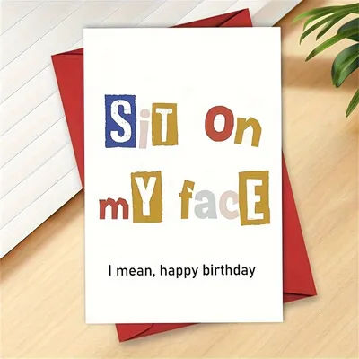 1pc,Dirty Birthday Card for Her, Wife Birthday Card, Raunchy Birthday Card for Girlfriend, Witty Happy Birthday Card Gift for Wo