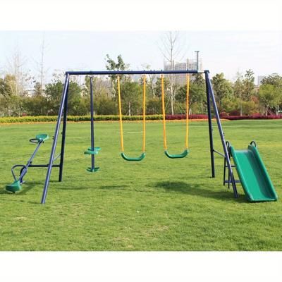 TEMU 4 In 1 Multifunction Kids Swing Set, Metal For Backyard