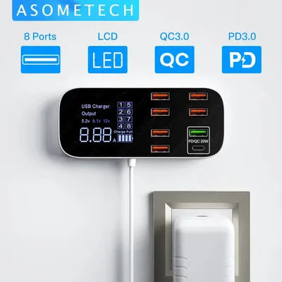 Quick Charge USB Charger HUB Tablet Portable Travel Mobile Phone Charger Adapter Fast Charger For iPhone xiaomi huawei samsung