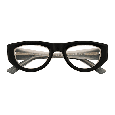 Unisex s horn Black White Acetate,Eco Friendly Prescription eyeglasses - Eyebuydirect s Miro