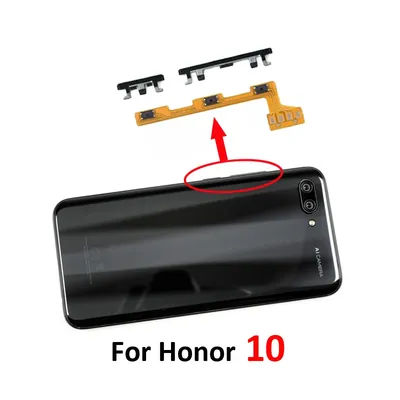 Phone Housing Power Volume Button For Huawei Honor 10 New On Off Up Down External Key Flex Cable Part Black Blue Green