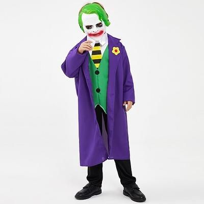 Cappotto Pantaloni Gilet Jolly Clown Joker: Folie à Deux Cosplay Bambini Ragazzi Carnevale Mascherata Festa / Sera Costumi di Halloween facili Vestirsi