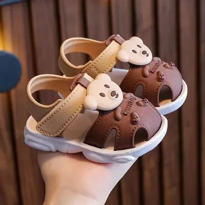 1-3 Years Baby Sandals Summer Little Kids Beach Shoes For Baby Quick Dry Toddler Boys Girls Cute Sandals Brown, Pink, Red, Blue