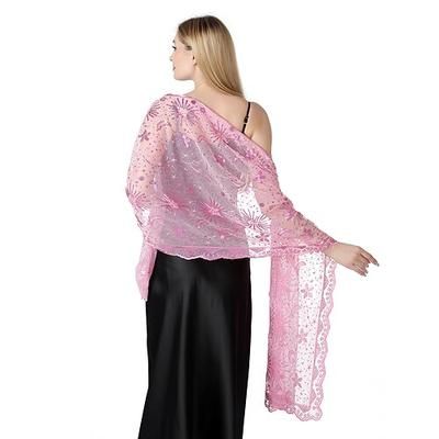 Elegante Signore Anni Ruggenti Sciarpe da flapper Il grande Gatsby Charleston Paillettes Costume Per donna San Valentino Mascherata Feste Matrimonio Addio al celibato Adulti Scialle Estate Primavera