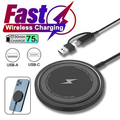 Caricabatterie Wireless magnetico da 30W supporto per Pad di ricarica rapida per iPhone 15 14 13 12 Pro Max Airpods PD Macsafe stazione di ricarica per telefono