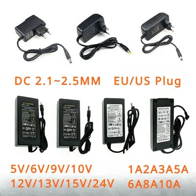 AC DC 220V Adapter Charger 5V 6V 9V 10V 12V 24V 1A 2A 3A 5A 6A 8A 10A Universal Power Adapter Plug For LED Light