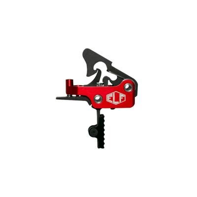 Elftmann Tactical Apex AR-15 Straight Adjustable Trigger Black Shoe Anodized Red APEXBS