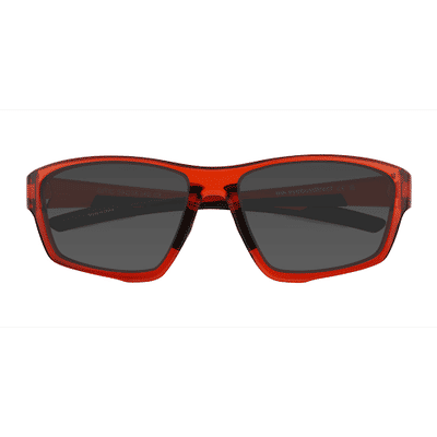 Unisex s square Clear Orange Plastic Prescription sunglasses - Eyebuydirect s Optic