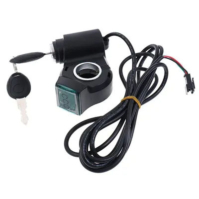 E-bike Power Switch Lock Display Thumb Throttle With Key 12V-84V Electric Scooter Handlebars Ignition Switch Key Power Lock