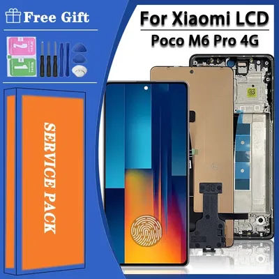 6.67"New M6Pro 4G Display Screen With Frame For Xiaomi Poco M6 Pro 4G LCD Touch Screen Digitizer