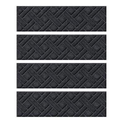Set of 4 Water & Dirt Shield Lattice Stair Tread Mats - Bordeaux - Frontgate