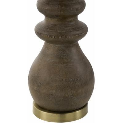 Mouzillon 29"H x 16"W x 16"D Rustic Dark Brown/Gold/Dark Red/Metallic - Brass/Translucent Table Lamp - Boutique Rugs