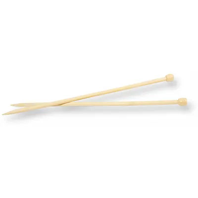 buttinette Aiguilles droites, en bambou, longueur : 35 cm