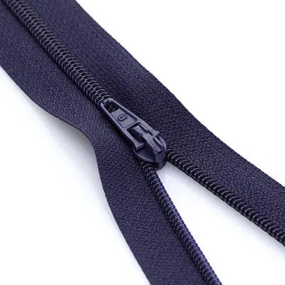 buttinette Fermeture à glissière, bleu marine, non séparable