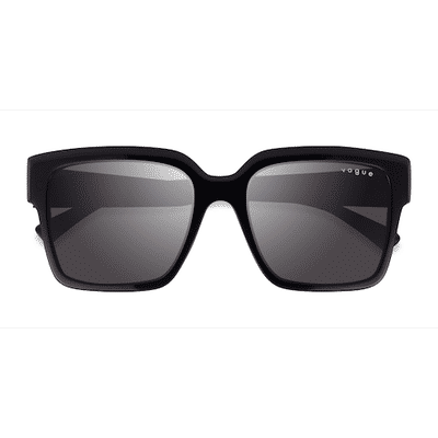Unisex s square Shiny Black Acetate Prescription sunglasses - Eyebuydirect s Vogue Eyewear VO5553S