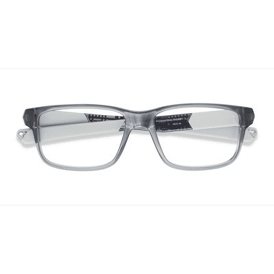 Unisex s rectangle Transparent Gray Plastic Prescription eyeglasses - Eyebuydirect s Oakley Field Day