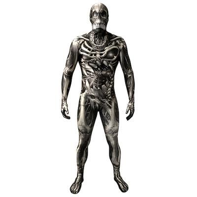 Tuta Intera Costume Cosplay Body Teschio scheletro Mostro Zalgo Cosplay Bambini Adulti Per uomo Ragazzi Carnevale Mascherata martedì grasso Feste Halloween Performance Costumi di Halloween facili
